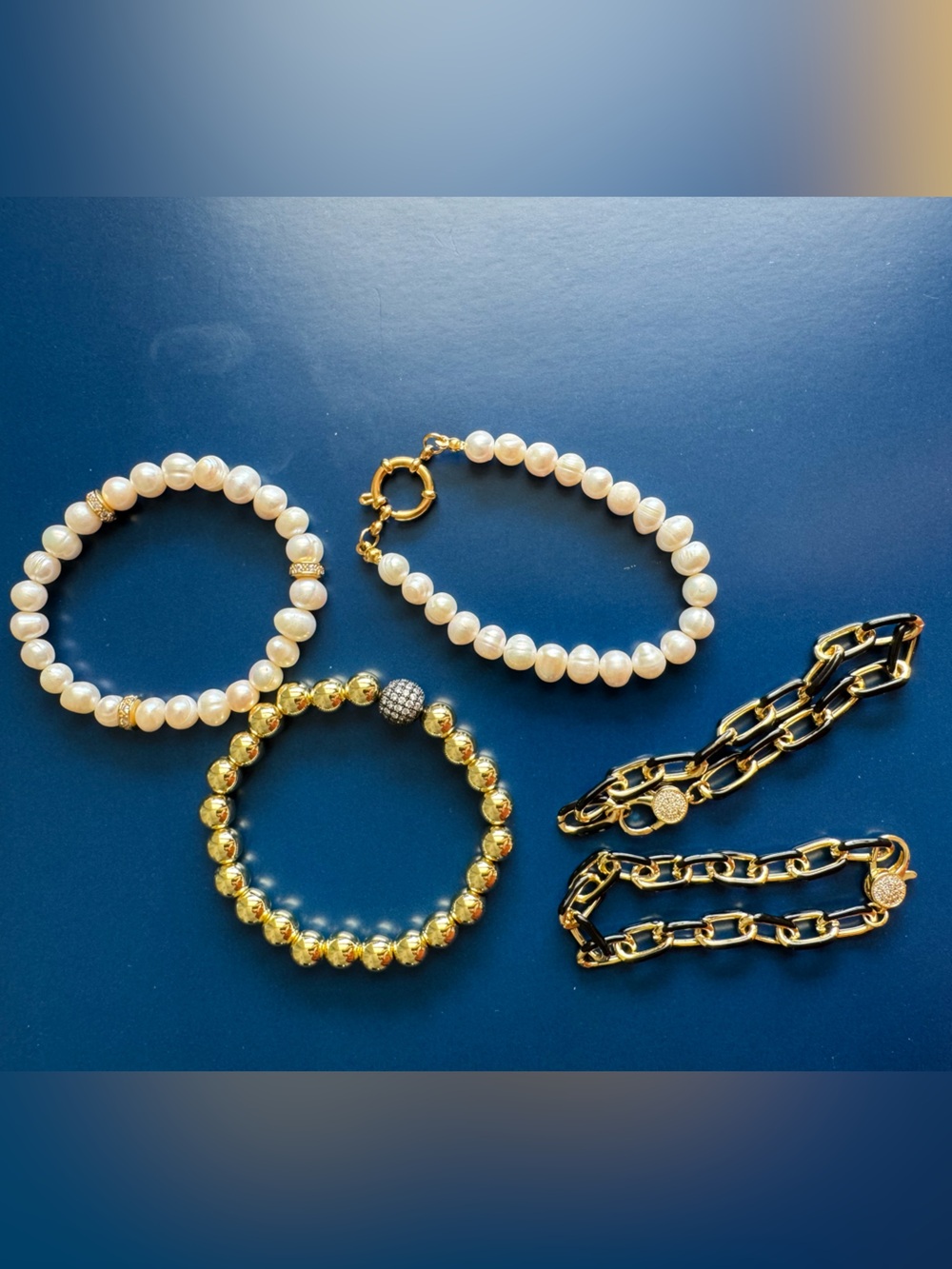 Gold & Pearl Bracelet Bundle